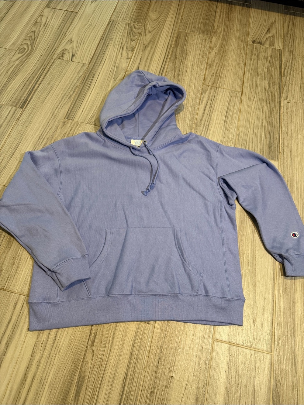 VTG women’s Champion Pastel Lavender reverse weave Hooded Sweatshirt